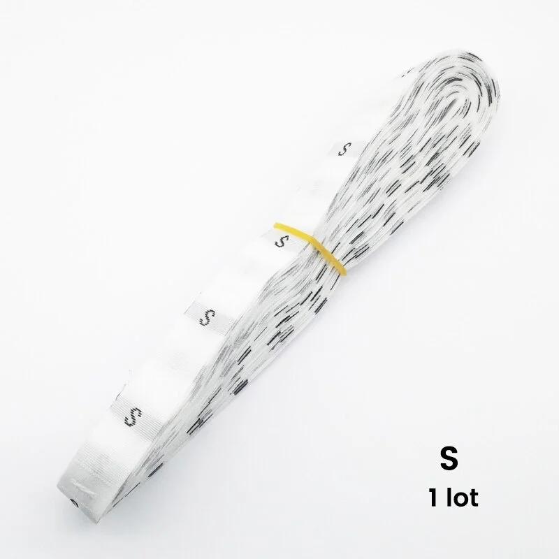 500 Pieces/batch Size Label Clothing Fabric Label Accessories Black and White Clothing Size Labels