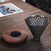 Strawberry Diamond Type Glass Coffee Drip Filter Cup Filters with Wood Pallet Conical Immersion Hand Brewed Coffee Pot Dripper