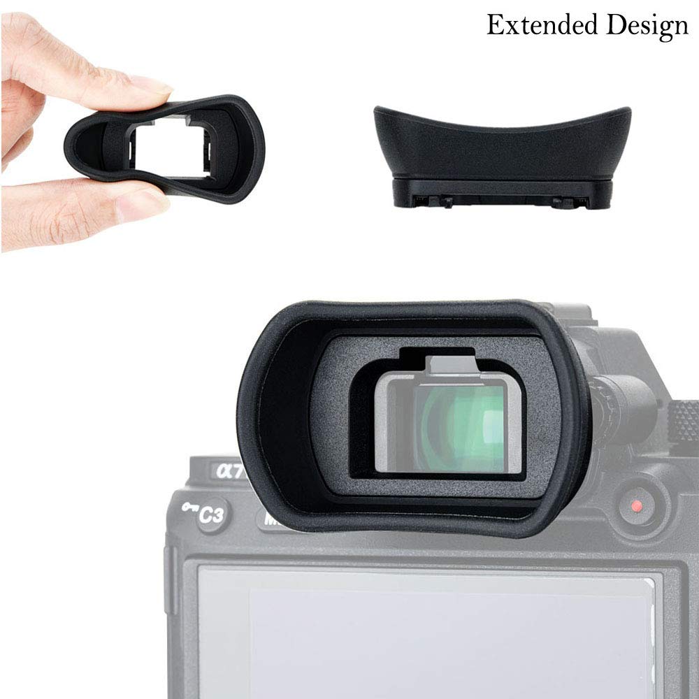 Eyecup Eyepiece Compatible with A7R4 A7RIV A7RIII A7RII A7R A7III A7II A7 A7SII A7S A9II A9 A99II A58 EP16 EP15 1+1 (Original + Extended) FDA-EP18