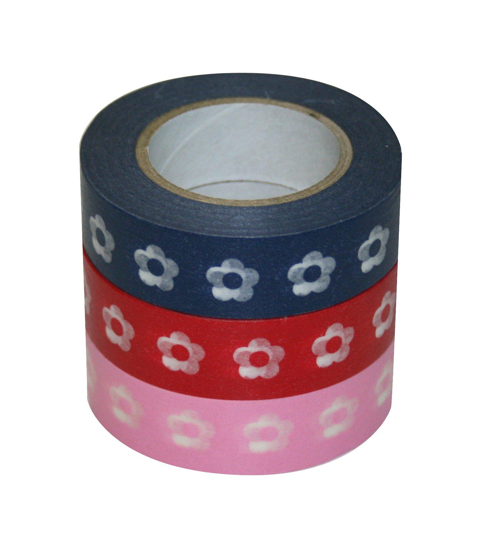 

Nakabayashi Masking Tape d Tape Printed Pattern Washi 3 Pack Floral Pattern DT15-3P-16