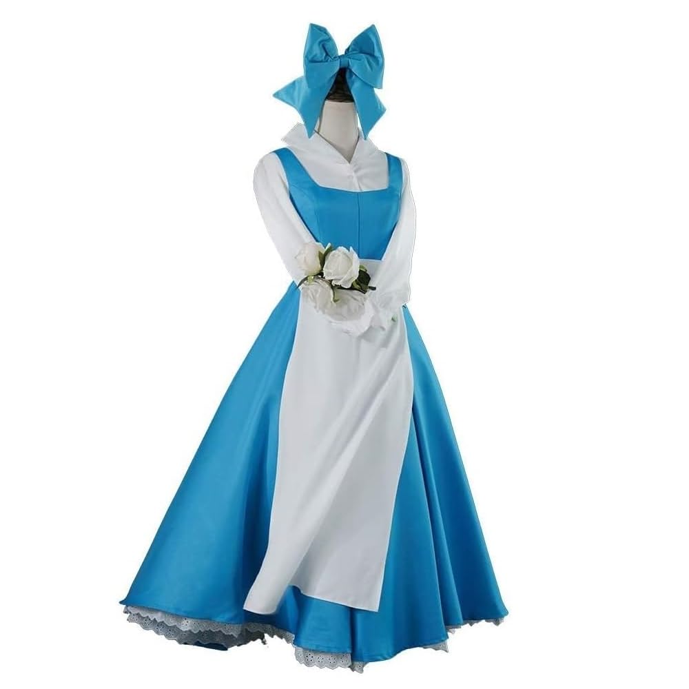 Anywcos Bell Cosplay Costume, Maid Outfit for Women, Christmas, Halloween, Adults, School Festivals, Parties, Events, Festivals, Christmas, Amusement