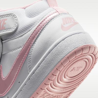 Nike Court Borough Mid 2 White Pink Glaze (GS)