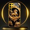 Shiny Gold Plated Kirin phone case glass s25 ultra case s26 ultra case for Samsung Galaxy S26 S25 S24 S23 S22 FE Ultra Plus