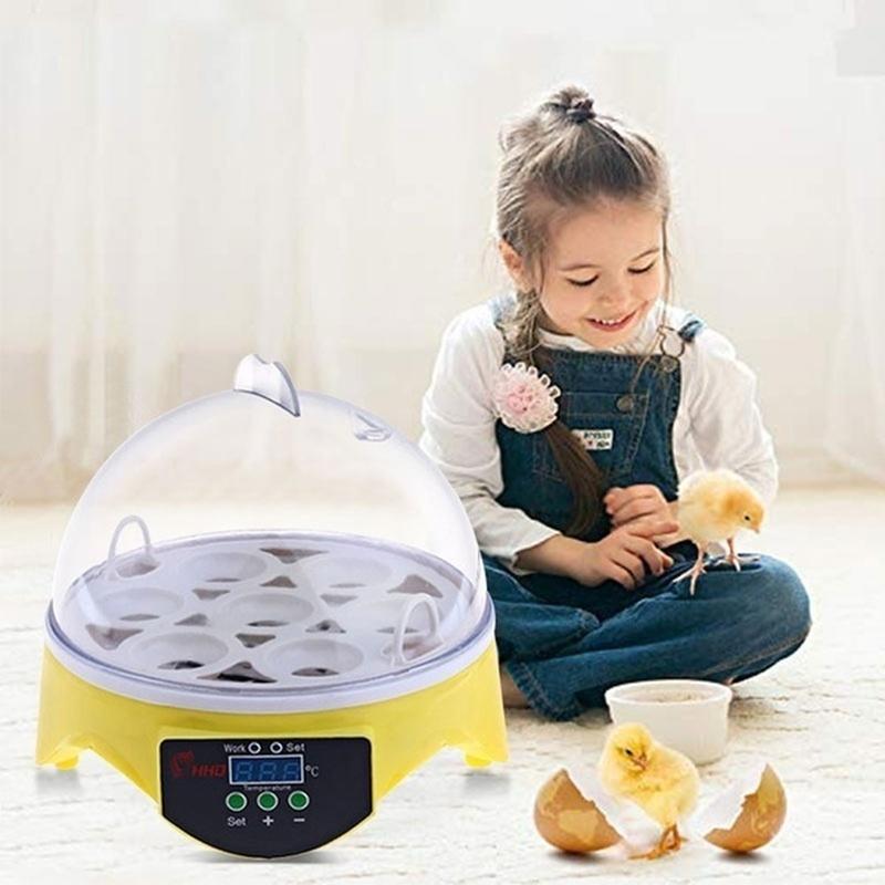 7 Pcs Eggs Incubator Capacity Incubator Brood Machine Chicken Duck Egg Hatcher Electronic Automatic Incubator Chicken Duck Bird Pigeon