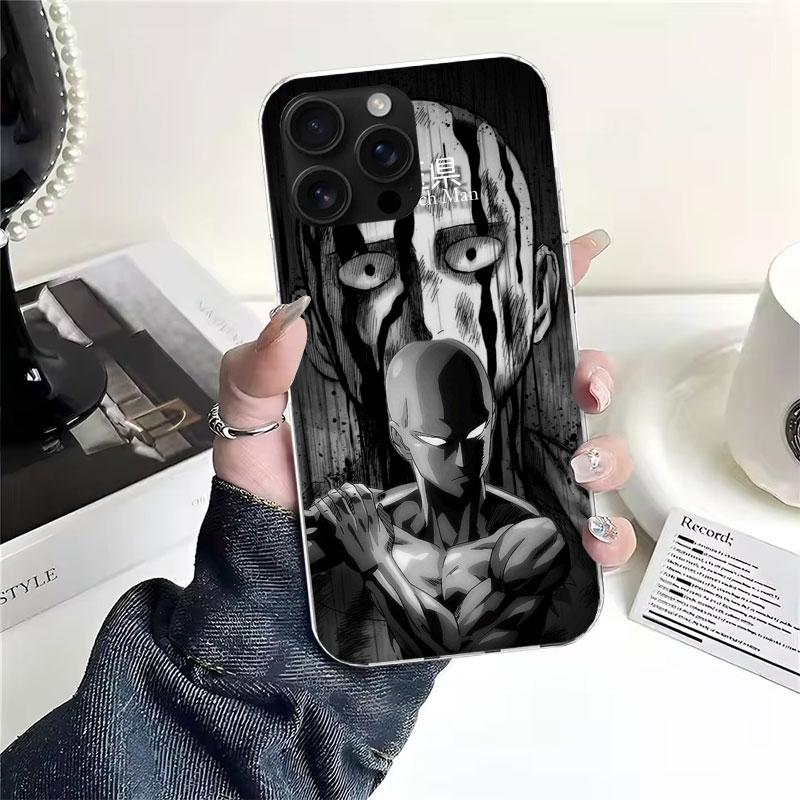 One P-Punch-Man Saitama King Soft Phone Case For IPhone 11 17 Air 16E 16 Pro Max 15 + 14 Plus 13 Mini 12 Apple 7 SE 8 Fundas Coq