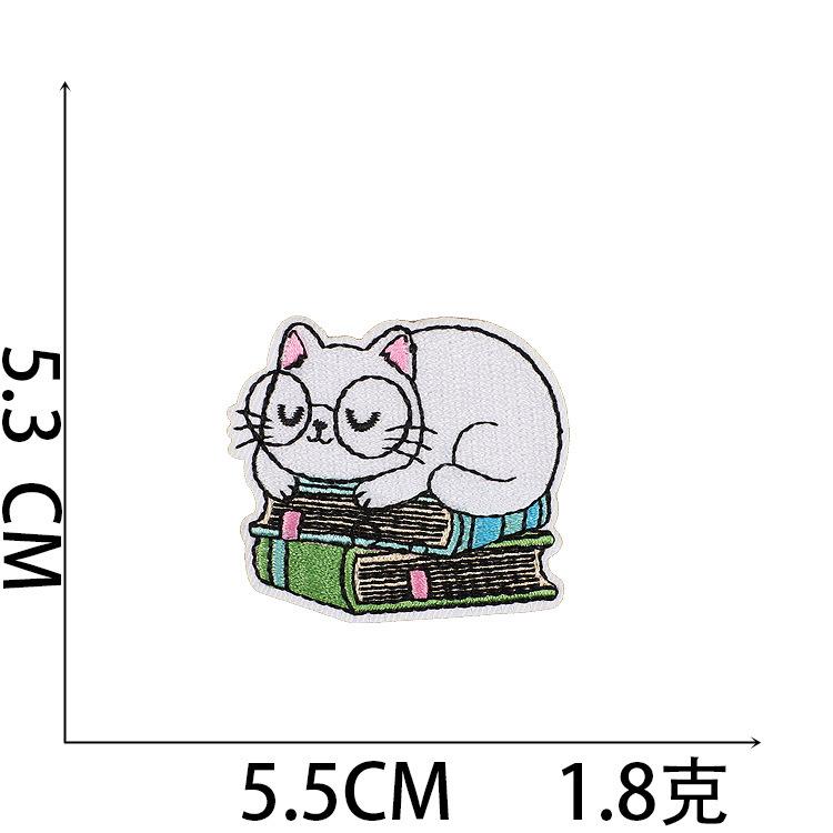 New Cat Family Computer Embroidery Cloth Sticker Cartoon Kitten Patch Sticker Clothes Decoration Embroidery Chapter Label Ironing