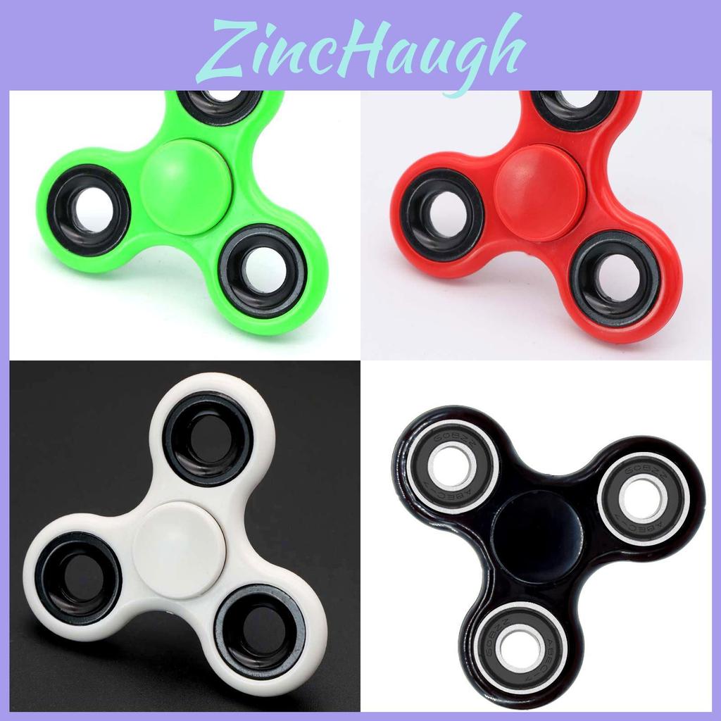 Tri Fidget Hand Spinner Triangle Brass Metal Colorful Finger Toy For Focus And Stress Relief