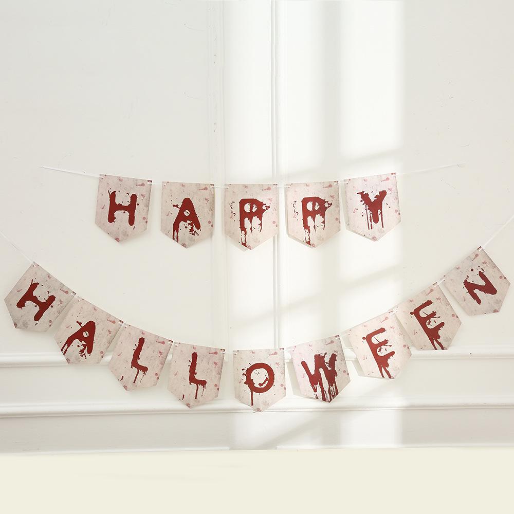 Creative Bloody Handprint Halloween Party Tableware Set: Disposable Horror-Themed Cups and Plates, In Stock.