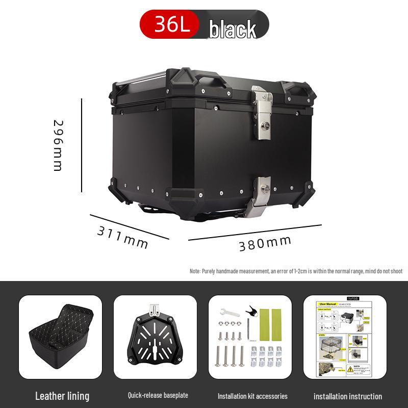 45L/100L Large Capacity Aluminum Alloy Electric Vehicle Tail Box for Motorcycles & Electric Bicycles