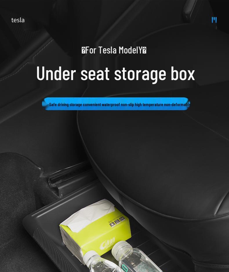 Mise à niveau de la boîte de rangement sous le siège arrière pour Tesla Model Y