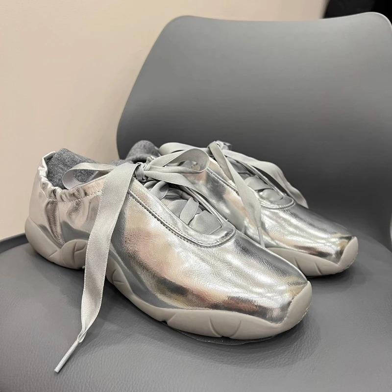 Fashion Ballet Shoes 2025 Women's Fashion Design Soft Sole Casual Sports Shoes Women's Ballet Flat Shoes