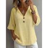 Geometric Pattern Womens Casual T Shirt With V Neck And Short Sleeves For Summer Wear