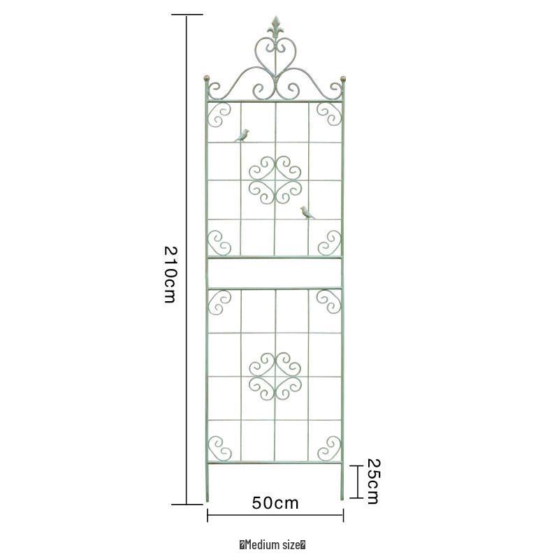 American Retro Wrought Iron Rose & Clematis Trellis for Balcony or Garden