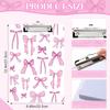 Seajan Pink Bow Clipboard Cute Preppy Coquette Plastic Decorative Clipboards with Low Profile Clip Hanging Tab A4 Letter Size, 12.4 X 9 Inch for