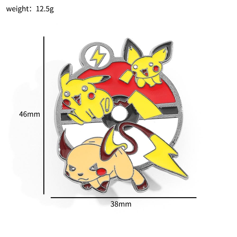 Cute Pokémon Metal Badge Pokémon Pokémon Gift Commemorative Badge Alloy Brooch