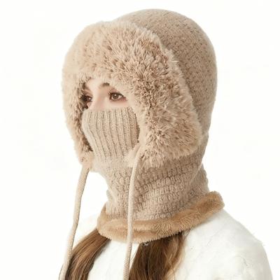 Multifunctional Knitted Hat – Winter Windproof Warm Hat Scarf Mask Triple-Function Design
