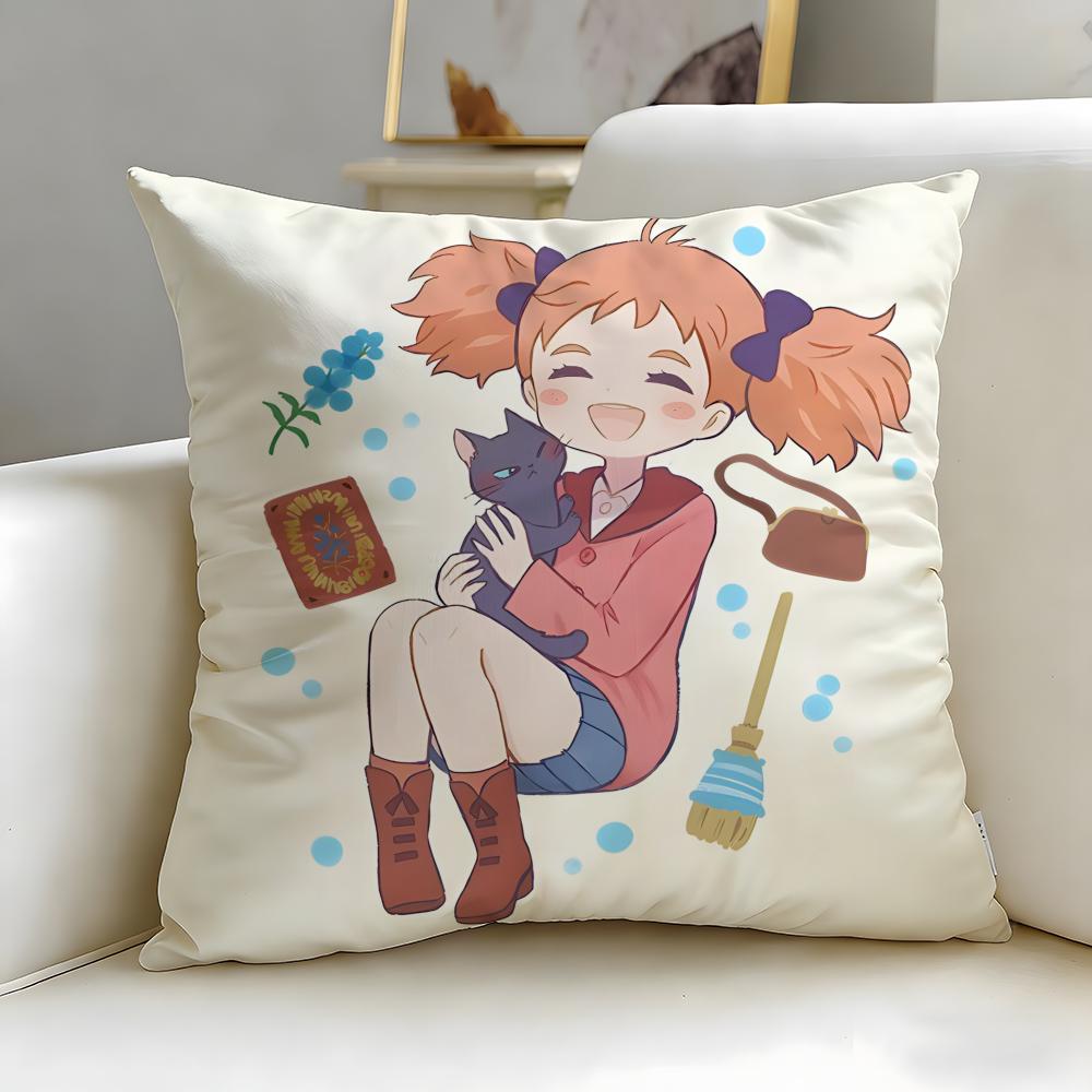 

movie Mary and the Witchs Flower Cushion Cover Soft EasyWash Pillow Case Versatile for Couch Bed Travel and Office 30X30cm