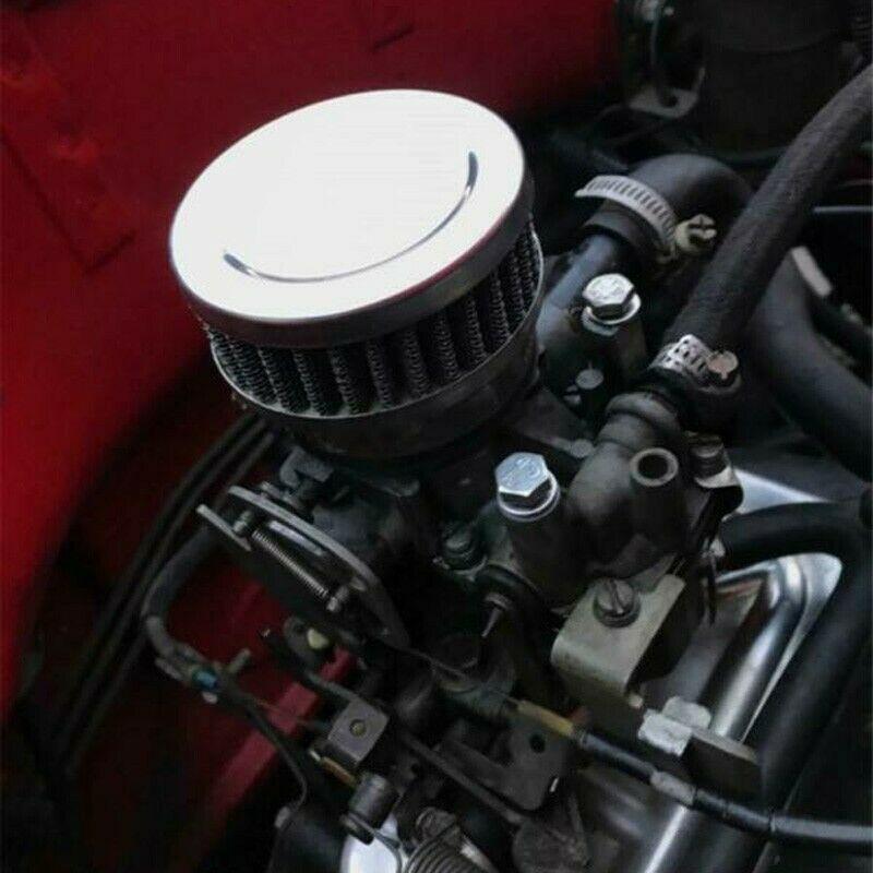 Motorcycle Scooter Stainless Steel Air-Intake-Filter + Clamp Universal 48-52mm