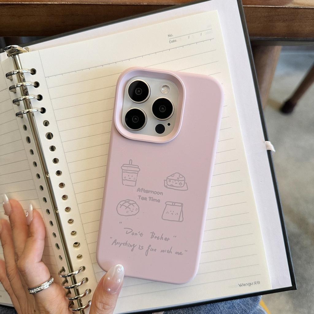 Happy Afternoon Tea for Apple 17promax Mobile Phone Case for IPhone16promax Imitation Liquid New Model 15 Pieces