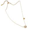 Light luxury titanium steel necklace, European and American fashion round diamond-encrusted niche necklace for women, high-end necklace