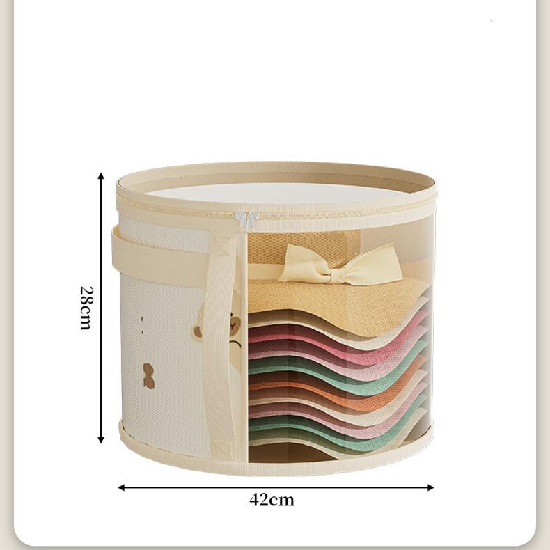 Hat Box Convenient Round Travel Hat Box Organizer Wear-Resistant Storage Organizer Organizador