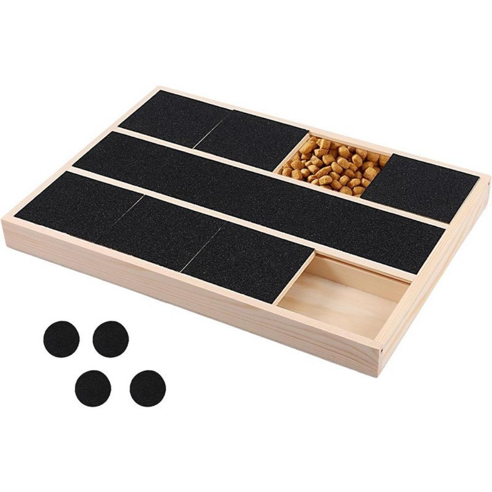 Wooden Dog Nail Scratch Board Multi-grid Dog Nail Trimming Pad Indoor Training