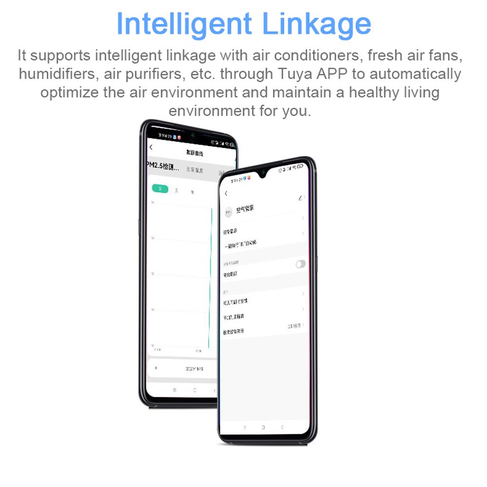 Tuya WiFi inteligentní monitor kvality vzduchu 6 v 1 Air Housekeeper