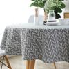 Nordic Round Tablecloth Christmas Tree Pattern Washable Cover Colored Stripe For Tea Table Dining Decor