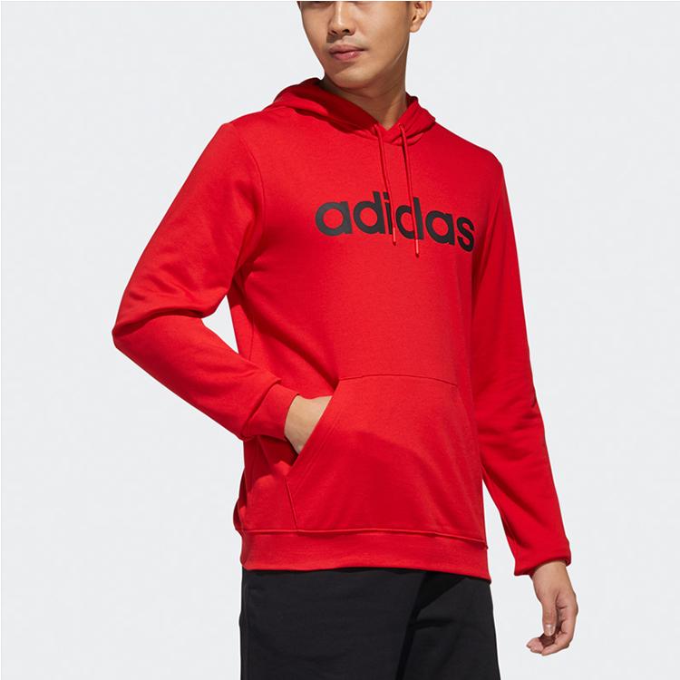 Adidas Neo Essentials Logo Hooded Sweatshirt Men Tops Light-Scarlet FP7431