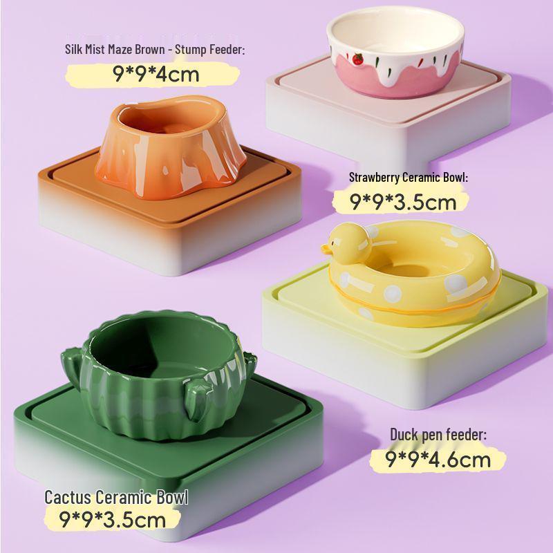 Ceramic Feeding Bowl for Hamsters, Chinchillas, and Guinea Pigs