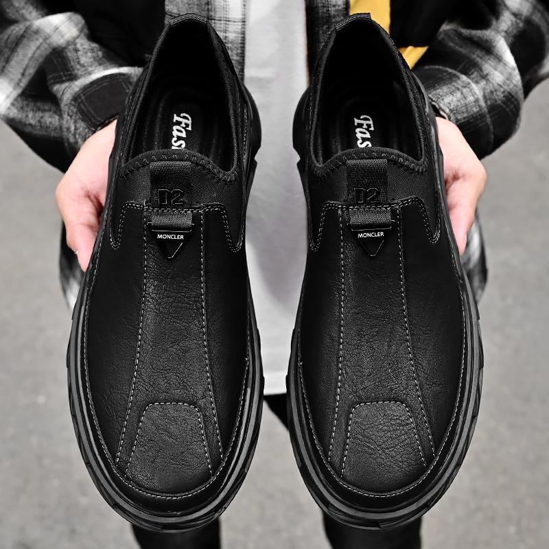 Classic New Men's Loafers Casual Outdoor Shoes Versatile Hiking Travel Shoes Men's Genuine Leather Shoes Non Slip Free Delivery
