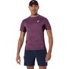 Tennis Wear Shirt 2041A419 500 L [ASICS] Short-Sleeve Men's (DARK AUBERGINE)