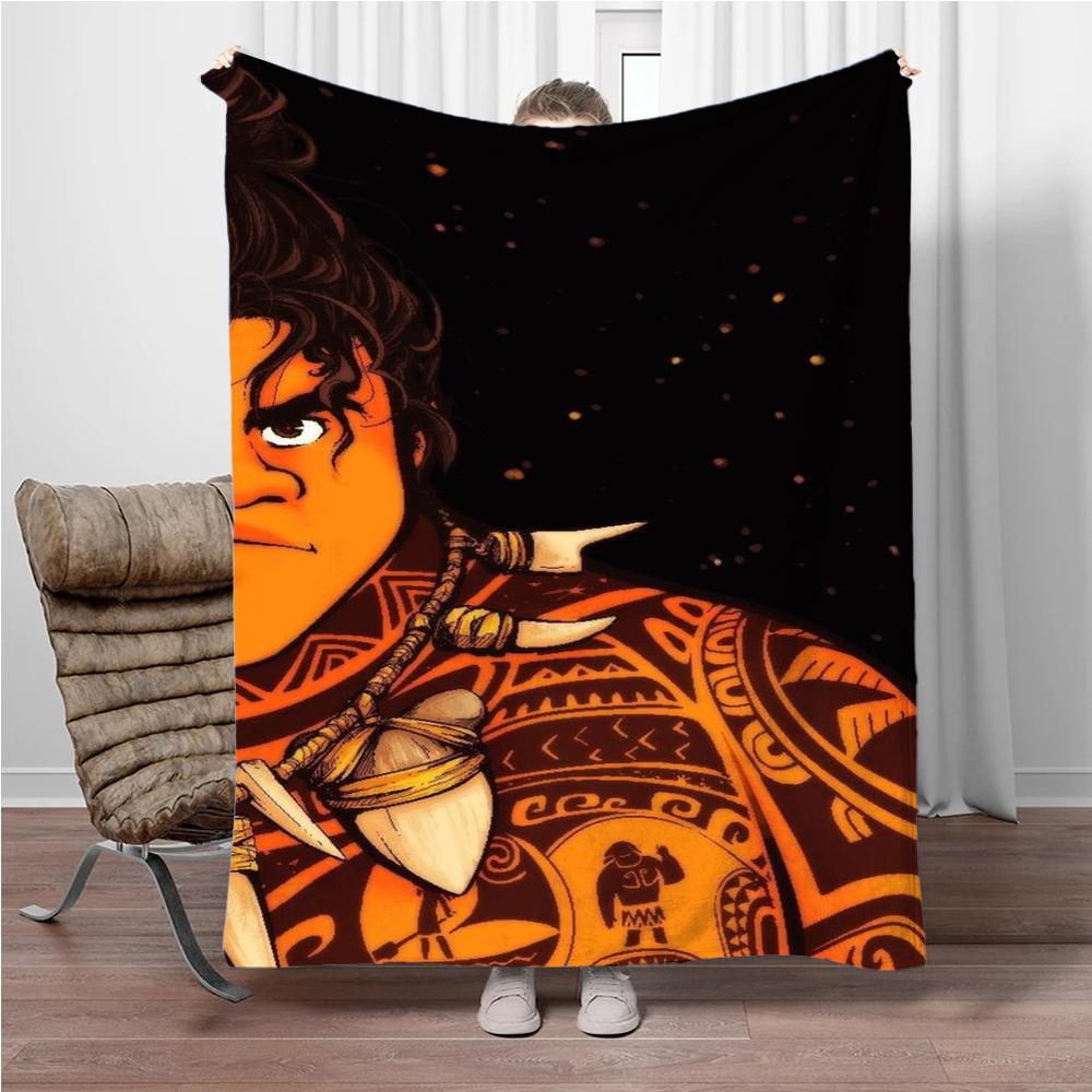Disney Cartoon Moana Room Warming Decorative Flannel Thin Blanket.Office,Chair,for Sofa,Living room,Travel Picnic Blanket Gifts