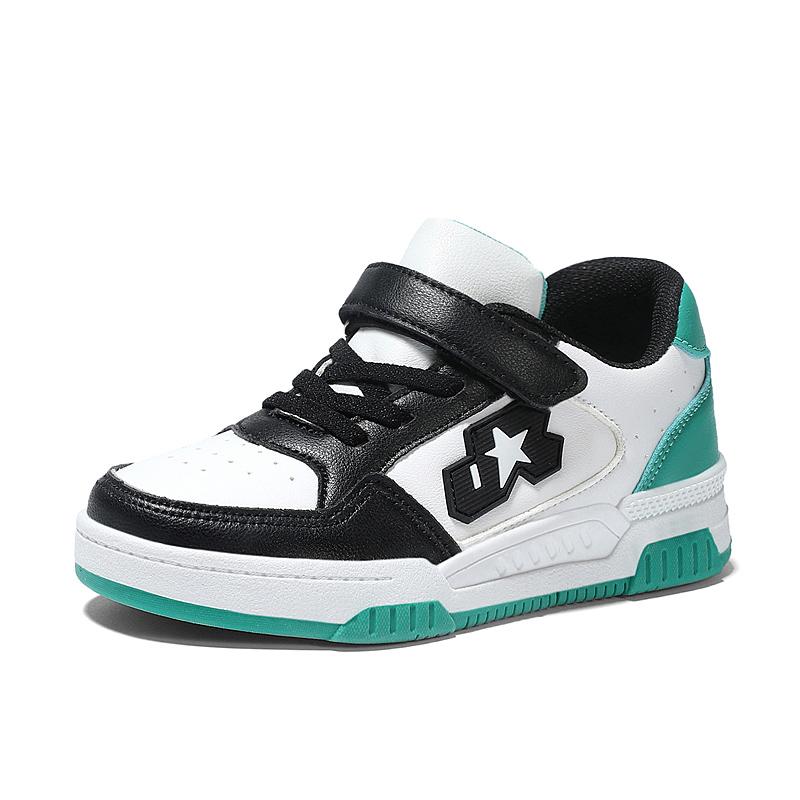 2025 Blue Skateboard Shoes Kids Sneakers Boys Comfortable Leather Casual Sneakers Child Outdoor Non-slip Children's Sports Shoes