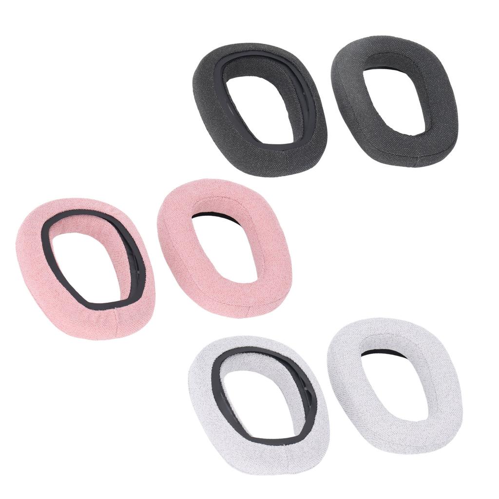 2pcs Replacement Ear Pads Professional Noise Insulation Breathable Cotton Linen Fabric Memory Foam S