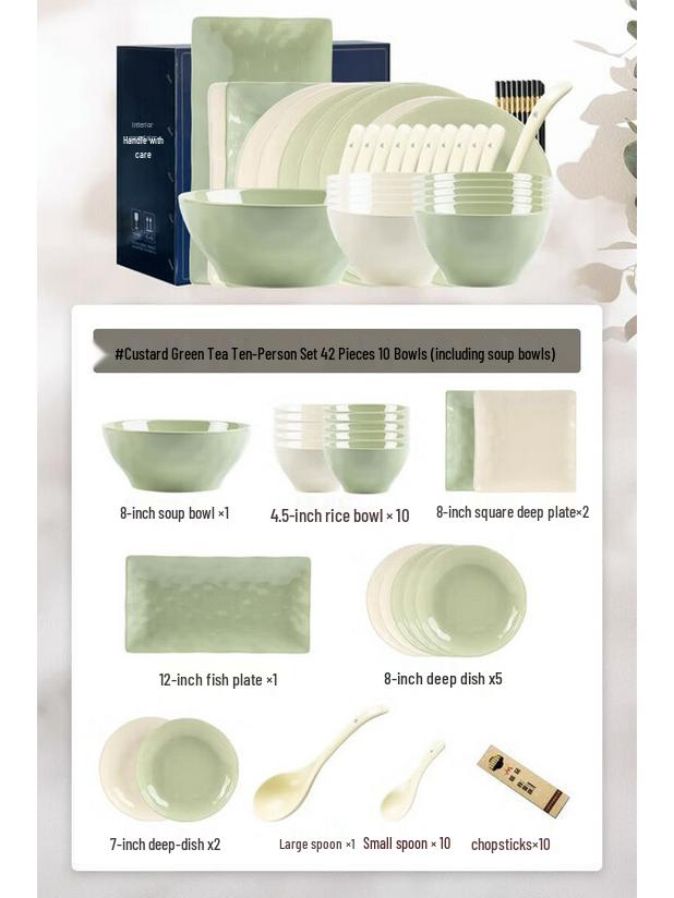 Cream Style Ceramic Dinnerware Gift Set