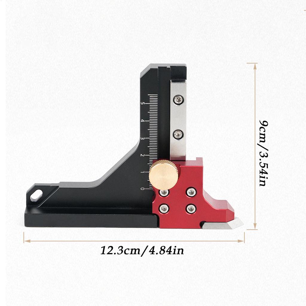 Height Gauge Aluminum Alloy Multipurpose Manual Utensil Woodworking Depth Gauge For Sawmill Pruners Forestry Logging Gardening