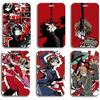 Sakura Persona 5 Pass Case, IC Card Case, Double-Sided Print, Transportation Card Holder, Ren Amamiya, Akira Kurusu, Ryuji Sakamoto, Ann Takamaki, Fut