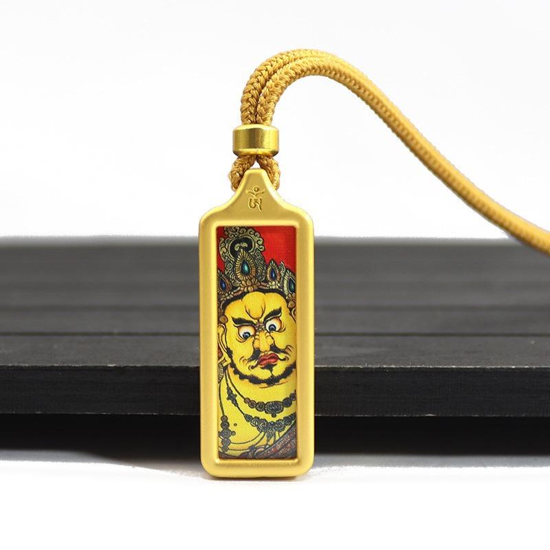 Sacred Tara Thangka Necklace Gold Plated for Spiritual Growth and Protection
