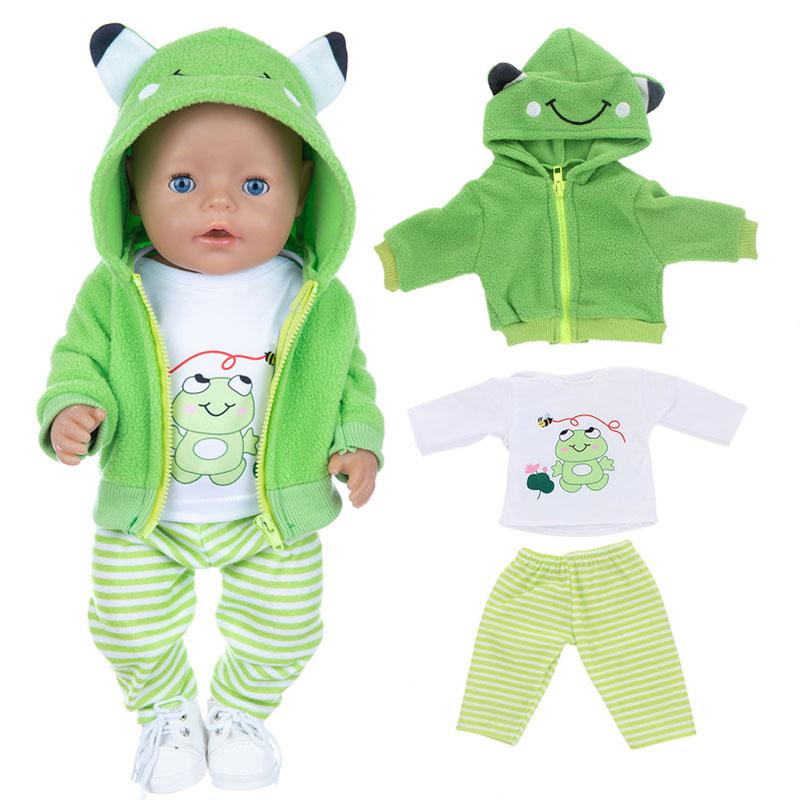 Fashion Cartoon Suit Wear For 17Inch 43cm Reborn Baby Doll, 18inch 45cm American Girl Doll Clothes and Accessories