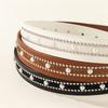 PU Leather Punk Style Belt Needle Buckle Rivet Decorative Belt Women's Waist Belt  for Women's Wear