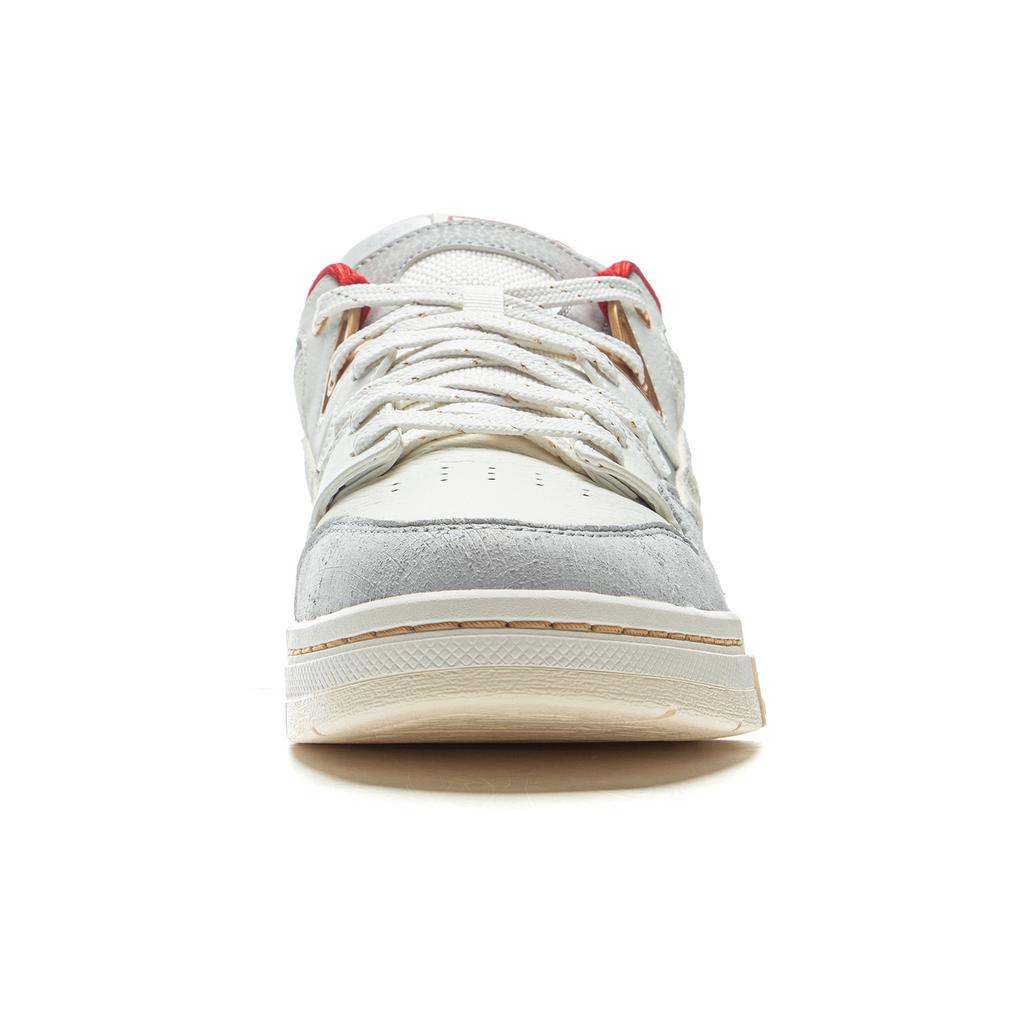 New LiNing Slip-Resistant Cushioning Abrasion-Resistant Low-Top Skateboard Shoes Men's White Gray Red AEPV019-3