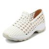 Fashion GKTINOO 2025 Summer Hollow Woven Breathable Shoes Women Sandals Thick Soled Wedges Genuine Leather Shoes Summer Platform Sandals