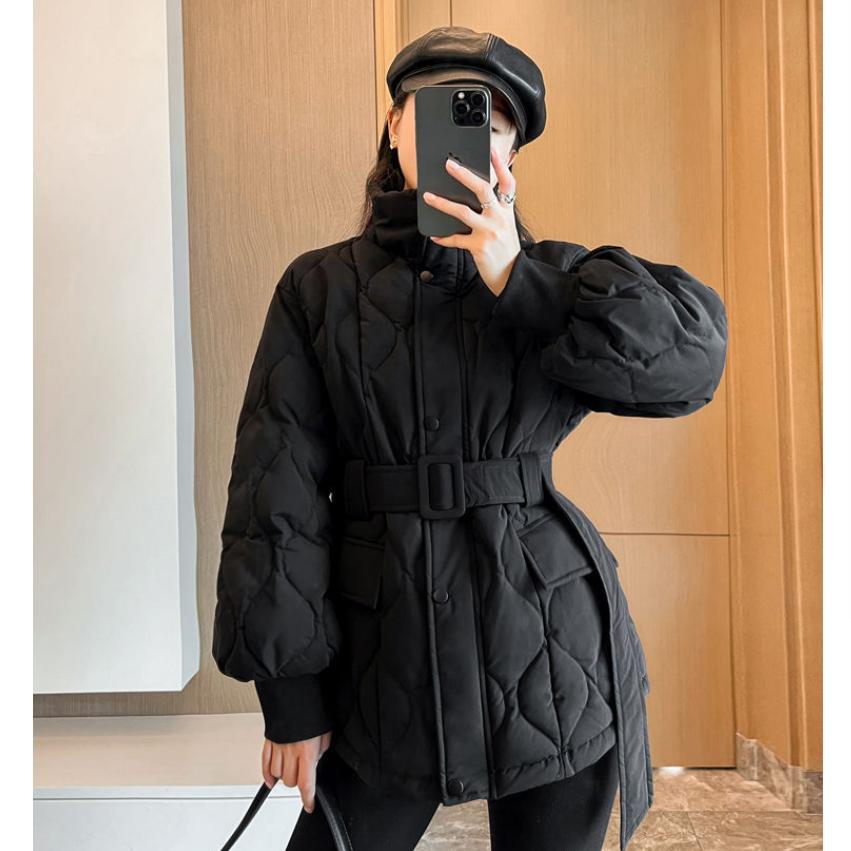 

Winter Down Padded Jacket, Waist Padded Jacket, Women s Short, All-match, Small, Thin Jacket, Casual Style XL