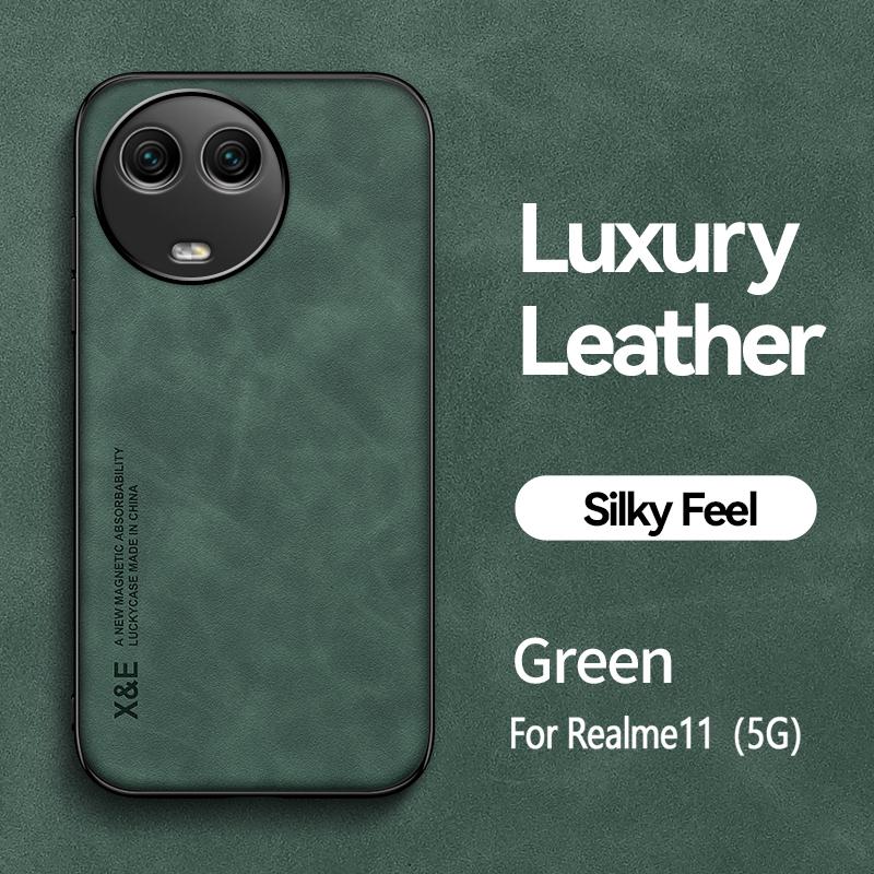 

Роскошный кожаный чехол KEYSION в стиле ретро для Realme 11 5G 11 4G, мягкий силикон + противоударная задняя крышка для телефона из поликарбоната для OPPO Realme 11 Pro + 5G for Realme 11 5G зелёный