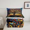 3pcs Sacred Colorful Tree of Life 3D Printed Bedding Set Cozy Duvet Cover King Queen Twin Size Birthday Gift Bedroom Decoration