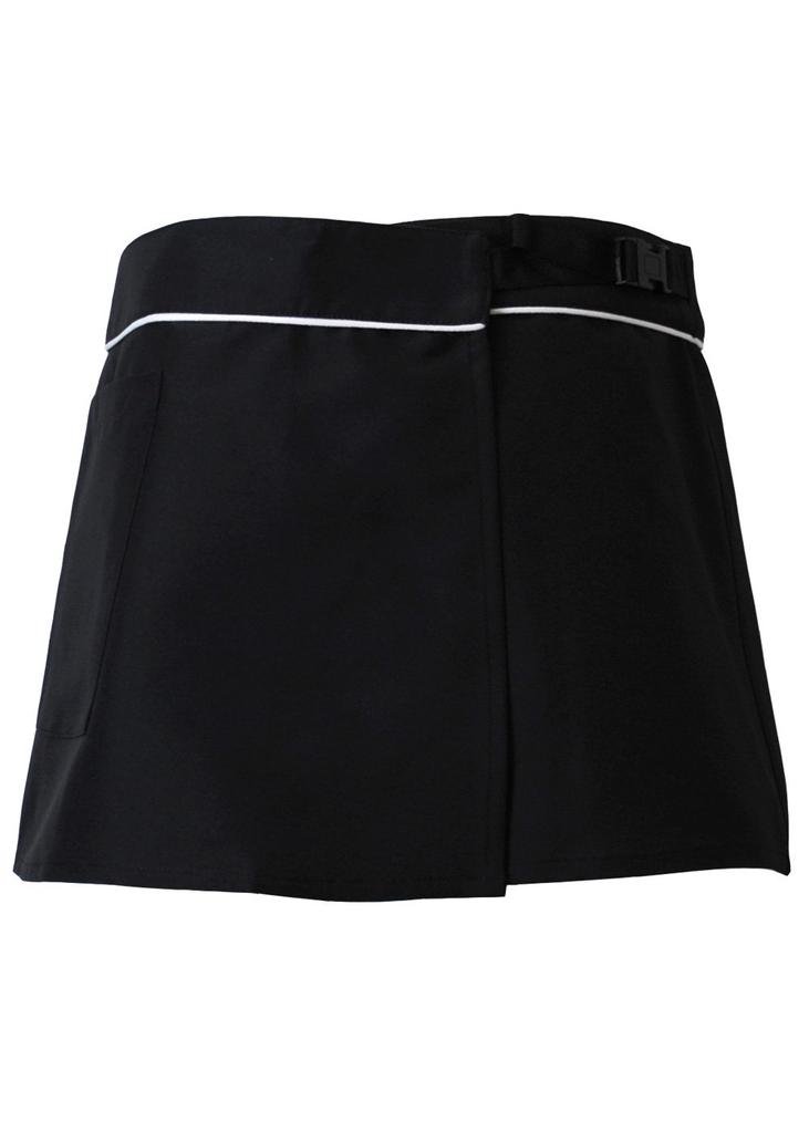 Wrap S [BON UNI] (Bon Uni) Apron, Black, Short, Women's, Water-Repellent, Oil-Repellent, Stain-Resistant [Uniform] 00909-99