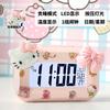 Big Bow Alarm Clock Mini Luminous Clock Multifunctional Cute Silent Portable Student Desktop Clock Clock