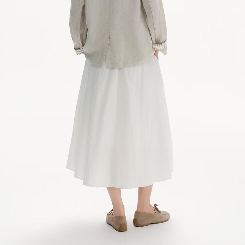 New Chinese Style Pleated Mid-Length Skirt