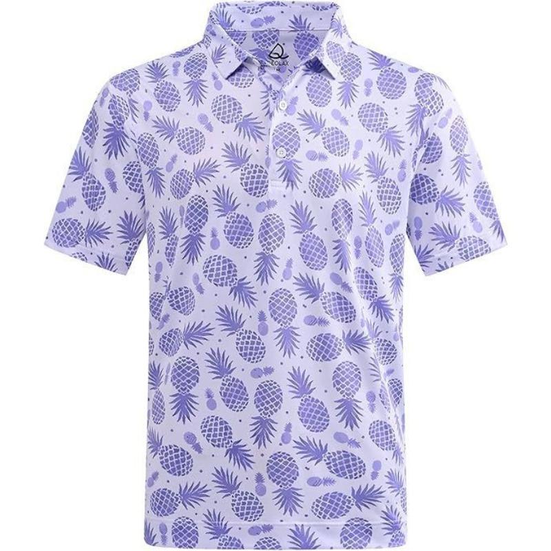 Short Sleeve POLO Shirt Button Solid Color Men's Sweatshirt